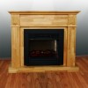 Semineu electric, cu aeroterma 2000 W, din MDF stejar, 90 x 80,5 x 26 cm